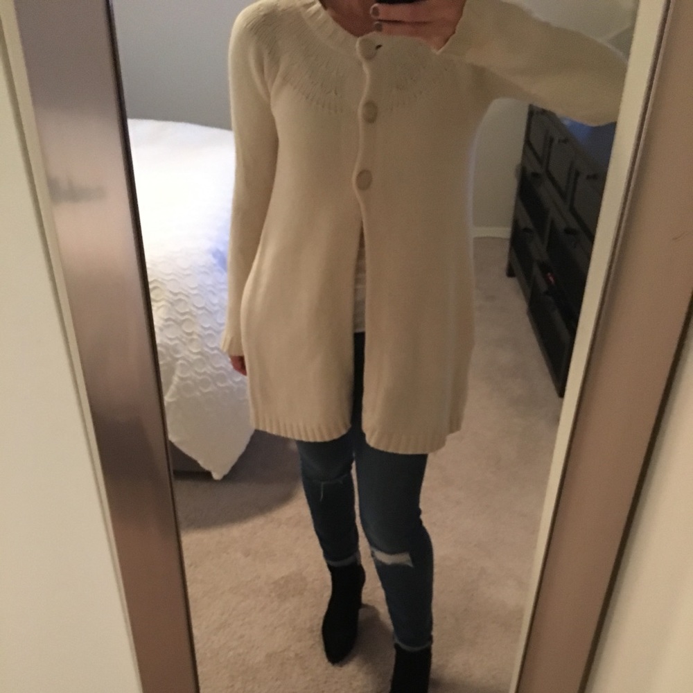 Theory Button-Front Sweater Sz P